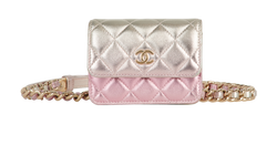 Metallic Ombre Belt Bag, Leather, Pink/Silver, 31775729(2021), AC/E/S,3*